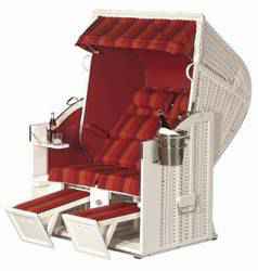 Classic 2-Sitzer Halbliegemodell, Kunststoffgeflecht weiß Franja Roya