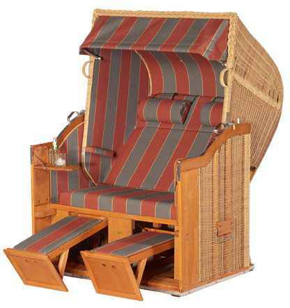 Classic 2-Sitzer Halbliegemodell Kunststoffgeflecht Rattanoptik Stoff 28